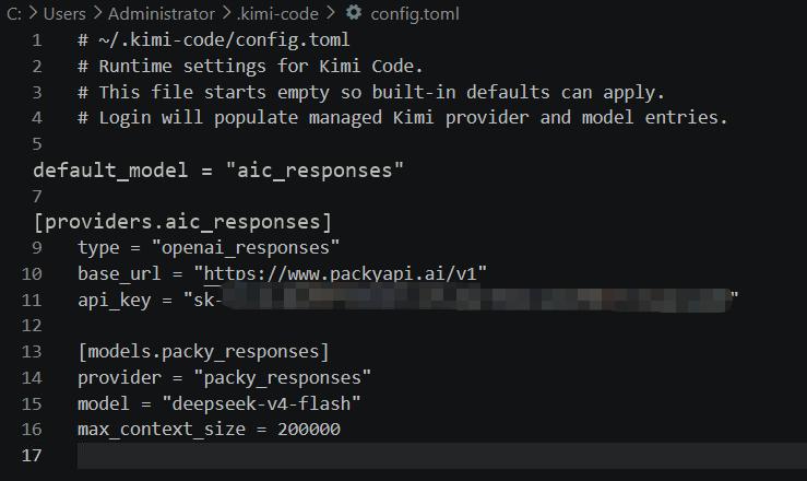 Kimi Code 的 OpenAI Responses 配置